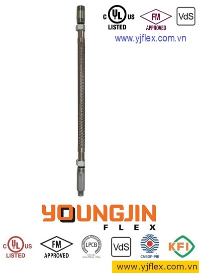 Dây mềm YoungJin flex áp lực 14bar YJ27-SB-700 dài 700mm UL và VDS FM