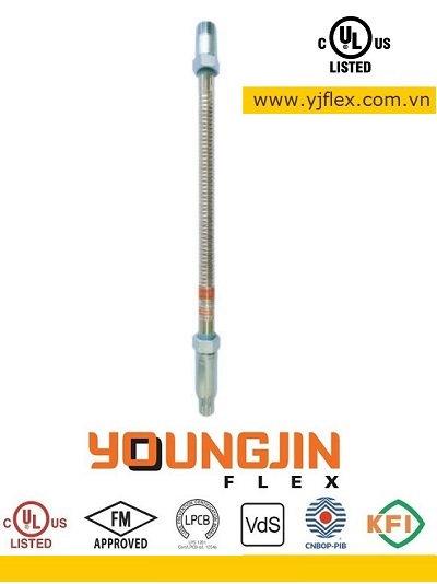 Ống mềm nối đầu phun chữa cháy dài 1800mm áp lực 14bar có chứng nhận UL hãng YoungJin Flex