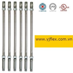 Sản xuất Ống mềm nối đầu phun chữa cháy YJ27-S-1800 YoungJin Flex dài 1800mm.