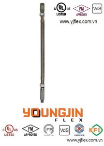 Sử dụng Ống mềm nối đầu phun chữa cháy YJ27-SB-1800 YoungJin Flex có vỏ bện