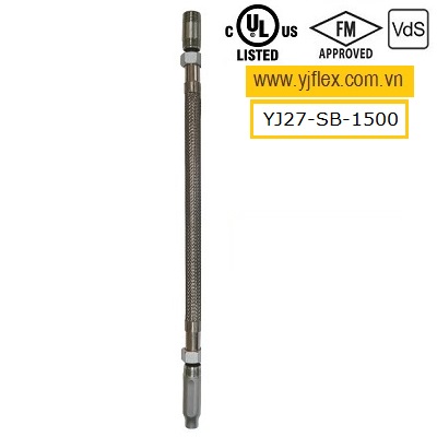 Dây mềm hãng youngJin Flex nối sprinkler DN15 (1/2'') áp lực 14kg/cm2 dài 1500mm hoặc 1200mm YoungJin Flex