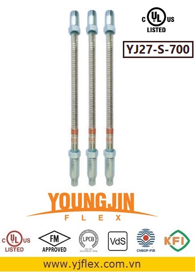 Dây mềm nối Sprinkler Dn25 sản xuất tại YoungJin VIna Flex Viet nam