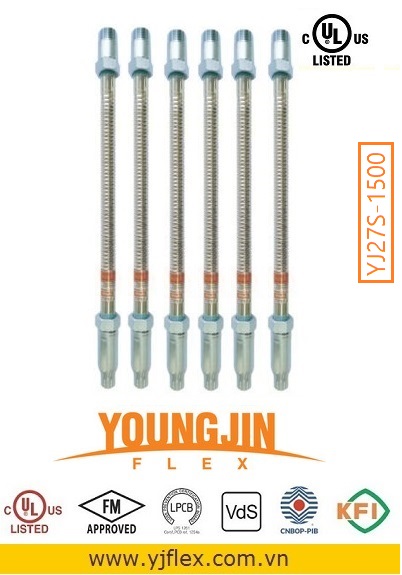 Ống mềm nối Sprinkler DN15 hãng YoungJin Flex dài 1500mm