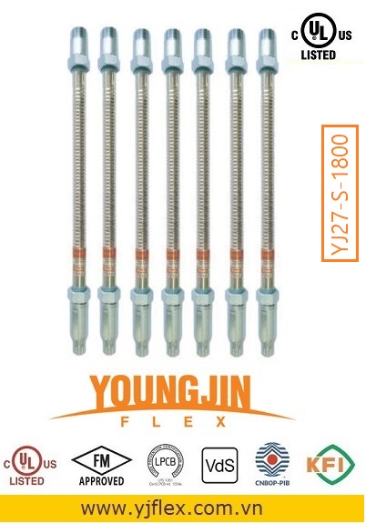 Sản xuất ống mềm YoungJin Flexible hose sprinkler, nối đầu phun 
