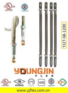 Sản phẩm Dây mềm nối đầu phun sprinkler hãng YoungJin đạt chứng nhận UL.